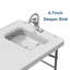 Table de nettoyage du poisson, table de nettoyage du poisson pliable en deux avec évier pliable, tables d'évier de camping portatives avec tuyau de drainage, station de filet extérieure pour barbecue de pique-nique dans la cour arrière