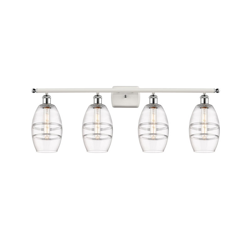 Dundrod 4 - Light Dimmable Vanity Light, Clear, White Polished Chrome