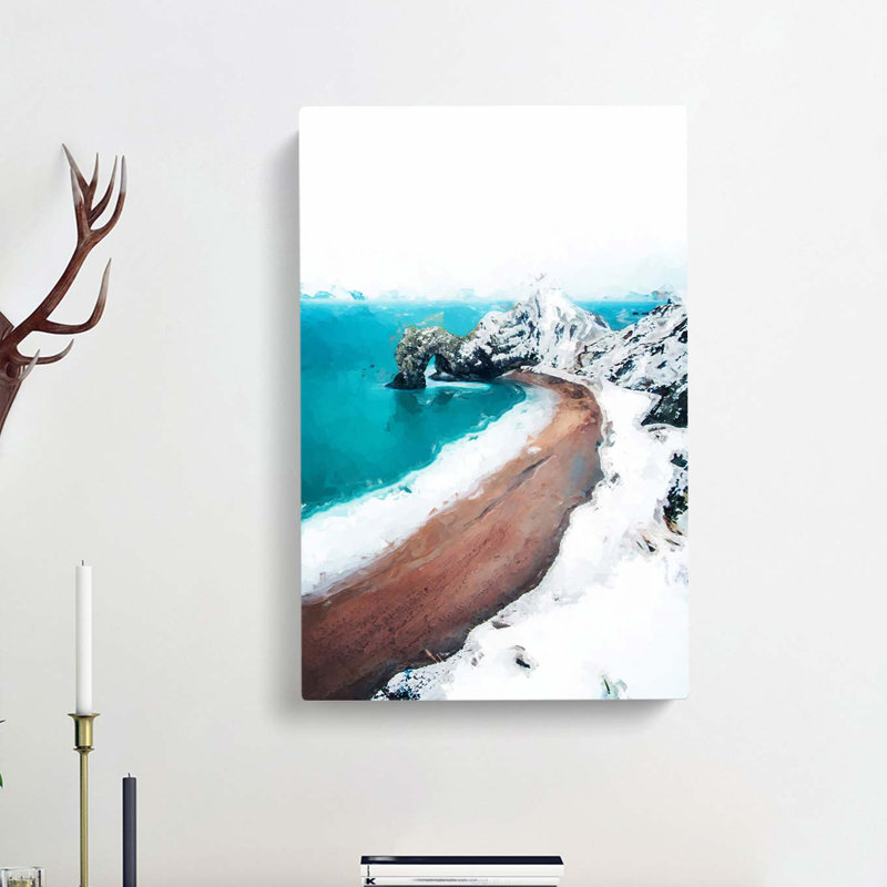 Durdle Door Cliffs in Wareham Abstract Art - Wrapped Canvas Graphic Art Print, 91cm H x 60cm W x 3cm D