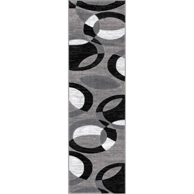 Bingo Gray Modern Geometric Rug