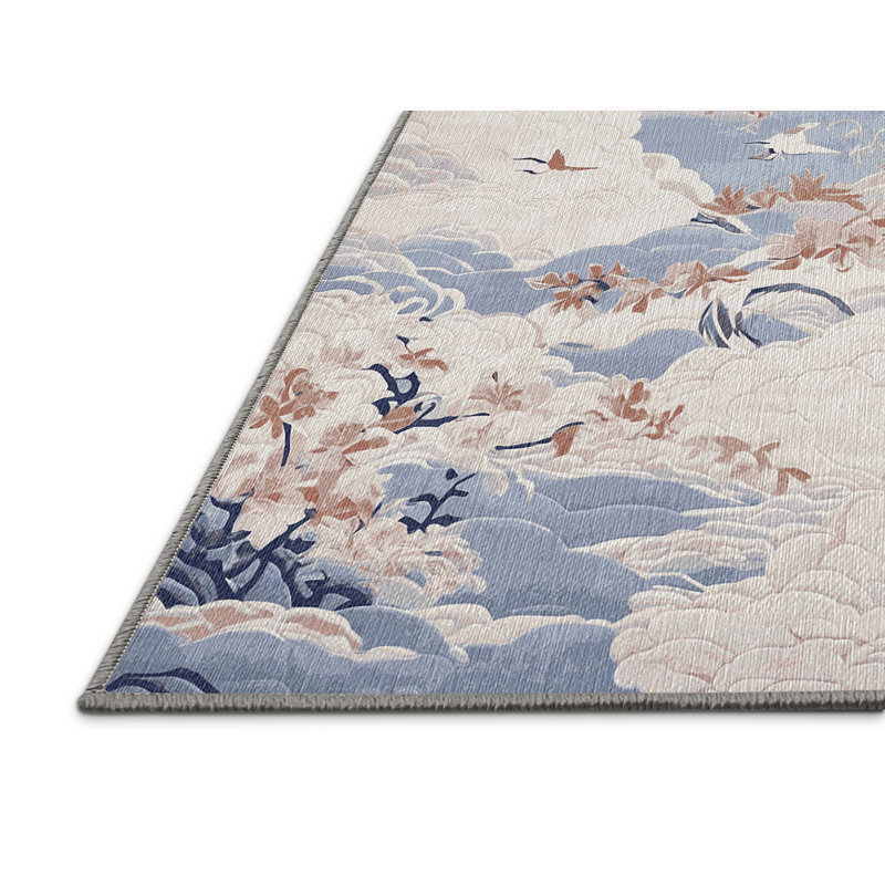 Tapis gris lavable à la machine, Rectangle 8 pi x 10 pi