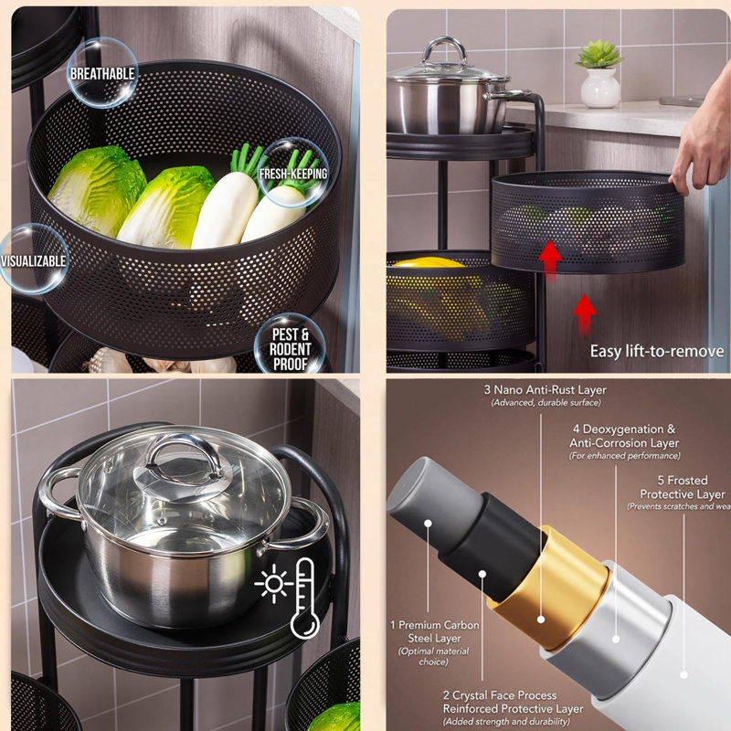 34cm W Steel Storage Rack