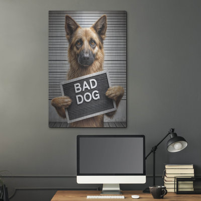 «Bad Dog» par Rey Klimt, art mural en métal