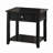 Black End Table with Bottom Shelf