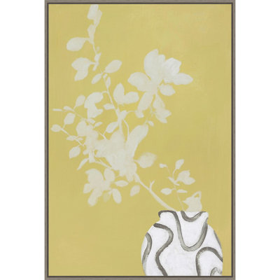«Vanilla Yellow» par Design Fabrikken, reproduction sur toile encadrée
