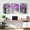 Mauve Blossom Tree Alley, reproduction d'art sur toile tendue sur toile, ensemble de 3, pour salon, chambre à coucher, décoration intérieure