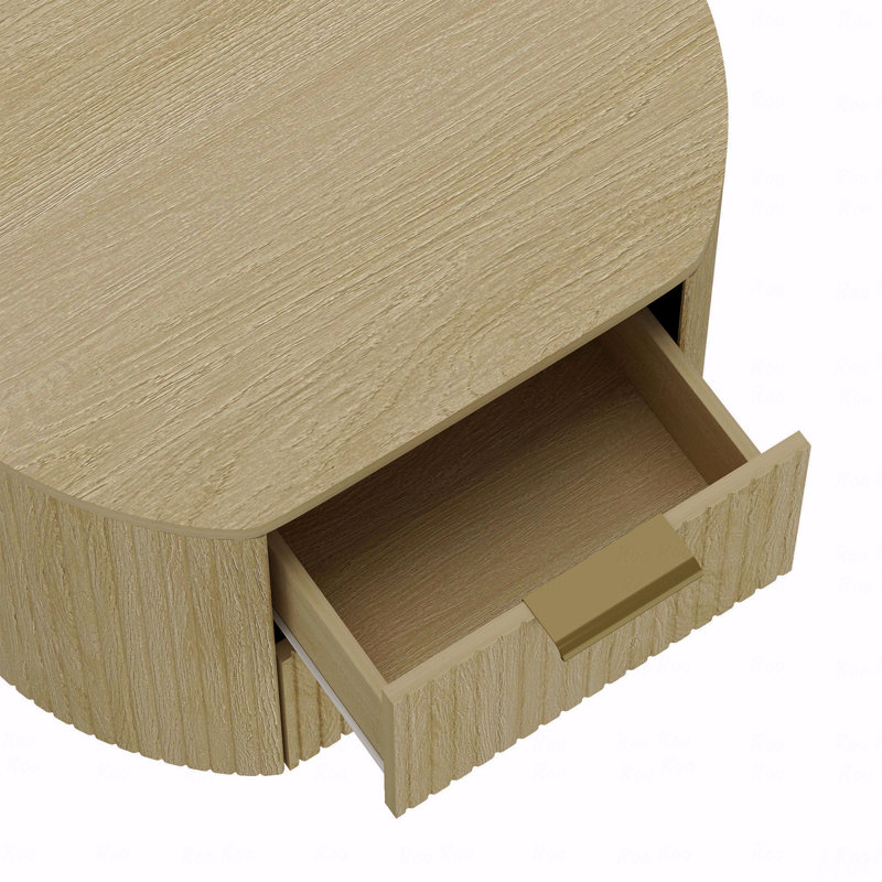 Table de chevet, Brun / or