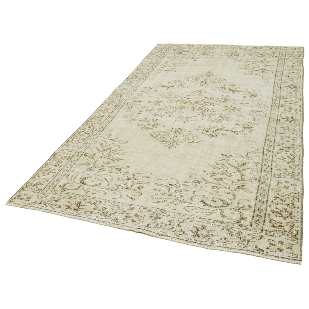 Vintage Beige Vintage Wool Handmade Area Rug