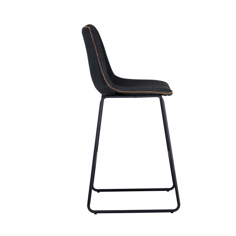 Upholstered Stool with Metal Frame, Counter Stool (26" Seat Height)