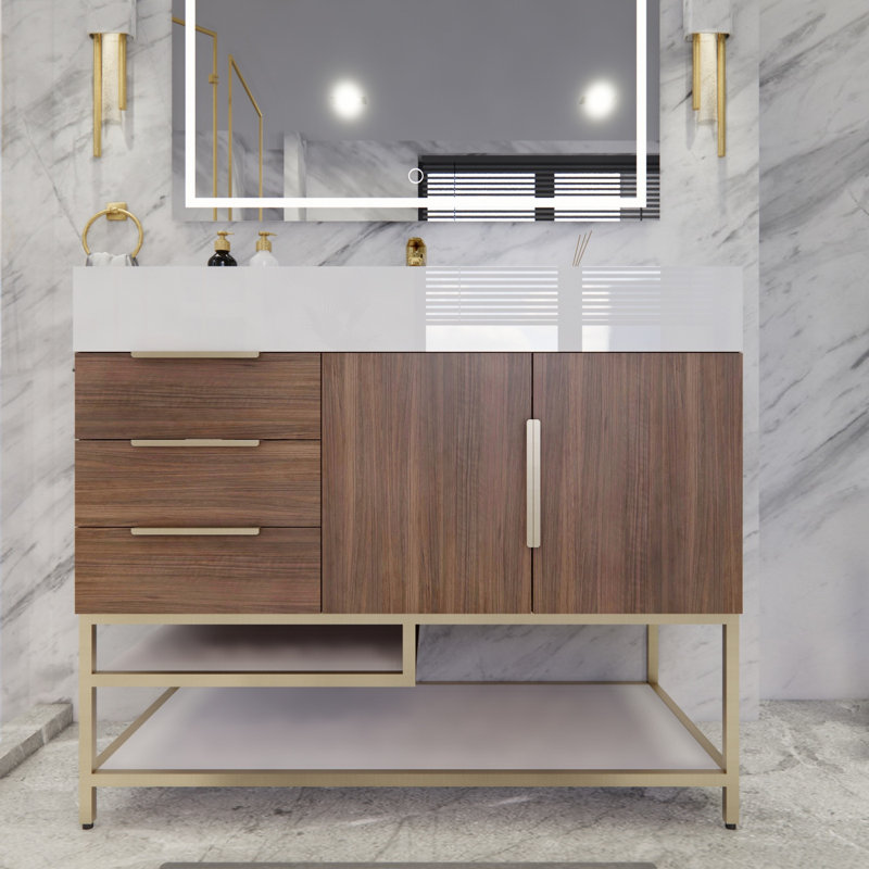 Ensemble de meuble-lavabo simple 42 po Glasgow, Bois de rose