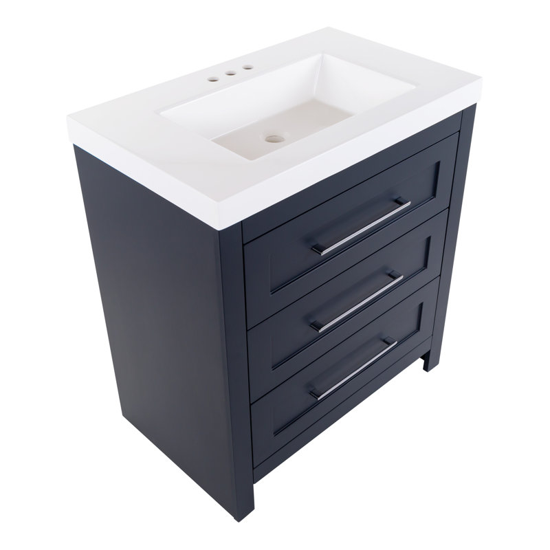 Bainbridge 30.5'' Single Bathroom Vanity with Cultured Marble Top