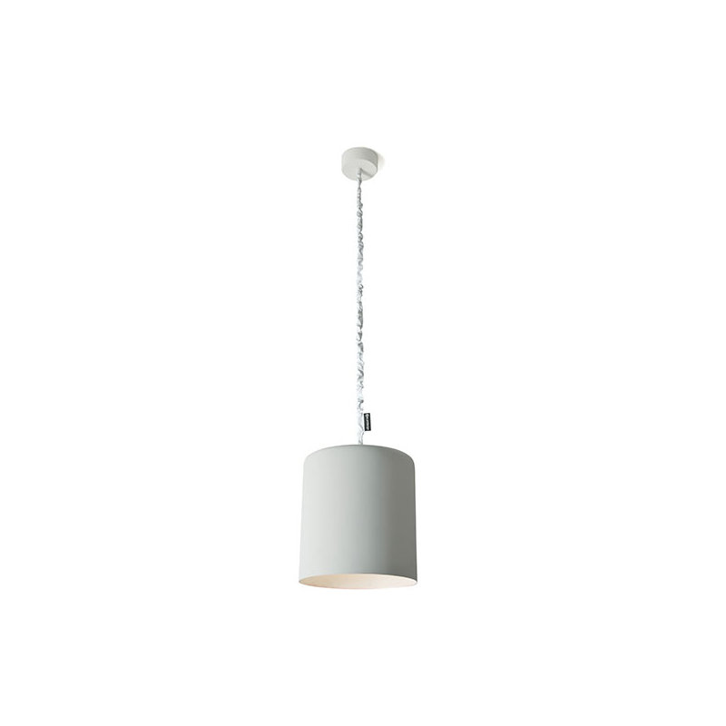 1 - Light Chrome Single Pendant, Grey/White
