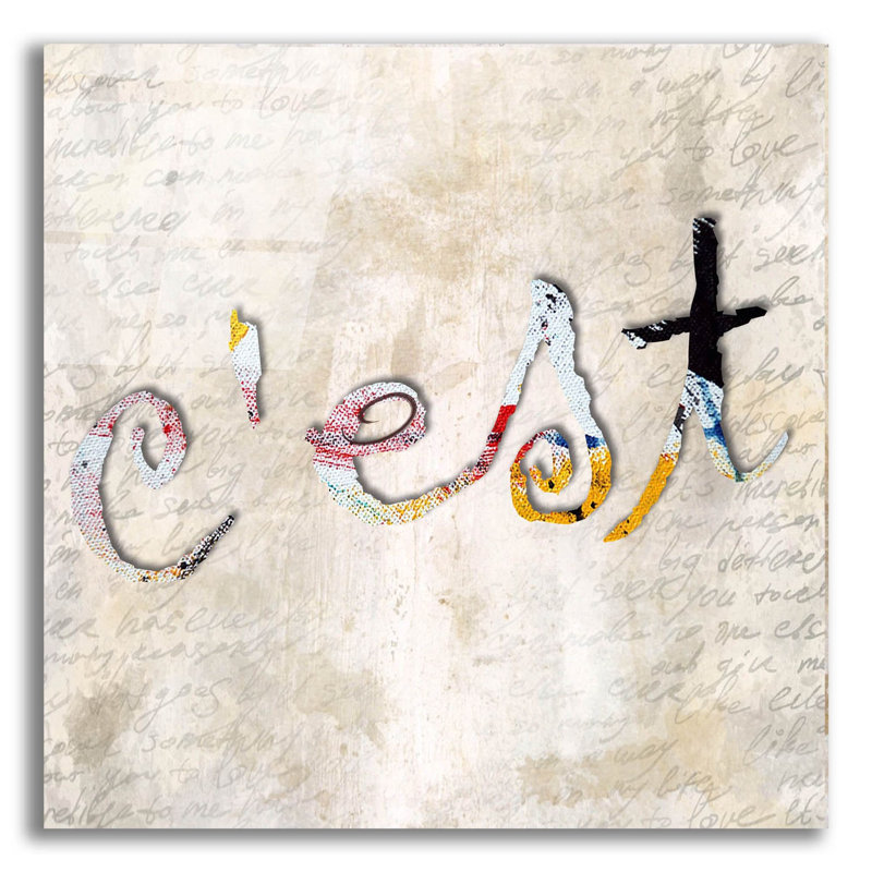 «C'est» par Karen Smith, art mural en verre acrylique