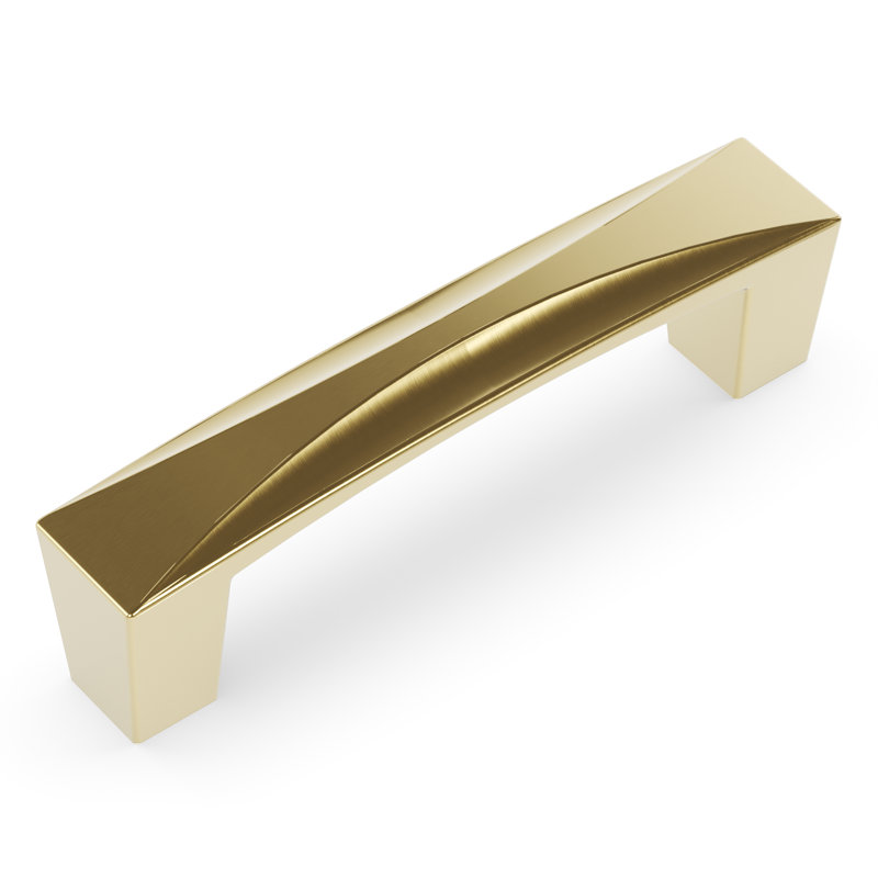 Crest Collection Handle Pull - 3" Centre to Centre Cabinet Pull Champagne Bronze - Mid-century Modern Hardware for Drawers & Cabinets