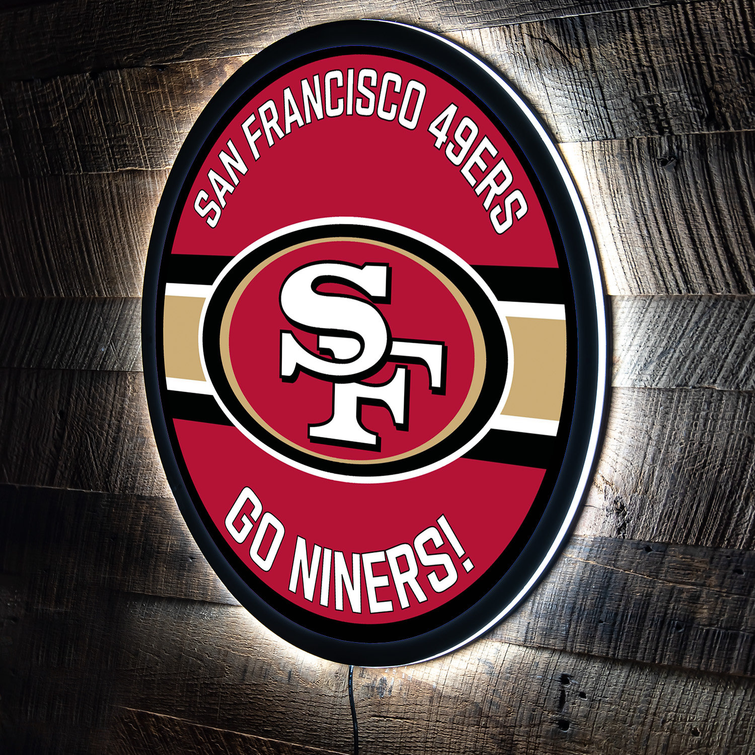 NFL Round Distressed Sign: San Francisco 49ers