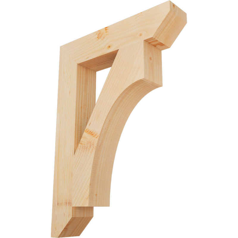 Wood Bracket/Corbel, Douglas Fir, 28" H x 3.5" W x 20" D