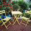 3 Piece Patio Bistro Set Of Foldable Square Table And Chairs-861189387