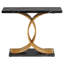 Console de 39 po en or, bureau moderne derrière le canapé, bureau d'entrée rectangulaire en bois, support d'appoint pour canapé long avec pieds en métal pour couloir, chambre à coucher, salon, vestibule, assemblage facile