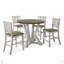 Counter Height Dining 5Pc Set Antique White Rustic Style Table Two-Tone Design 4X Chairs Dining Room Furniture