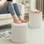 Repose-pieds rond avec rangement, repose-pieds capitonné pour salon et chambre à coucher (ensemble de 2)-916525950