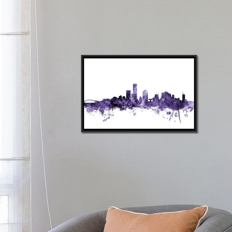 « milwaukee, wisconsin horizon » par michael tompsett, impression sur toile tendue, H 18 po x l 26 po x P 1,5 po