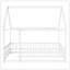 Lit double en bois avec structure de toit, garde-corps de sécurité et fabrication en bois d'hévéa durable pour les chambres d'enfants-2129739986