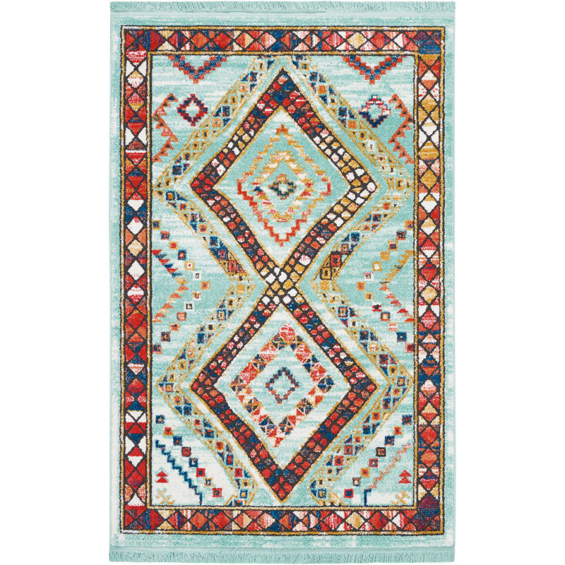 Geometric Indoor Rug, Rectangle 3'11" x 6'2"