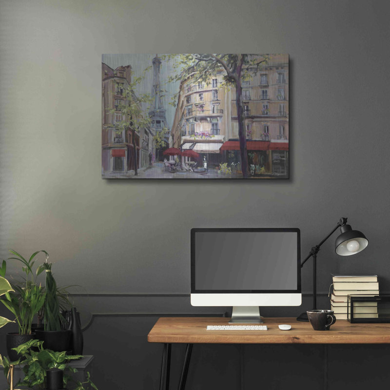 "Le printemps à Paris" par Marilyn Hageman, H 24 po x l 36 po