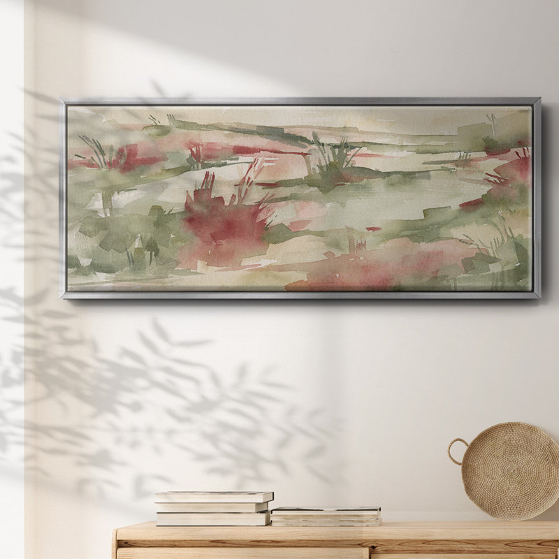 Rust Grasslands II- Framed Canvas, 20" H x 50" W