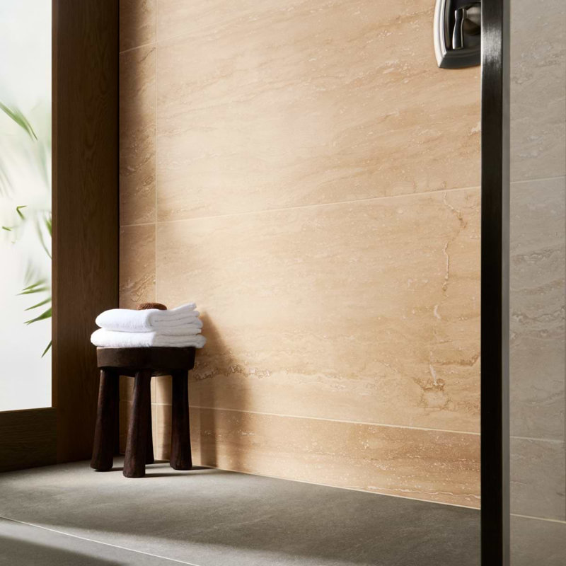 Travertine 18x36 Vein Cut Filled Honed Tile, Classic Honed
