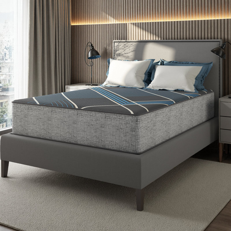 Matelas hybride moelleux 13 "avec gel rafraîchissant et ressorts Vane, Simple extra long