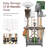 Mobile Alloy Steel Garden Tool Organizer - Sliding Shelf For Efficient Storage