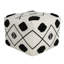 Modern Geometric Handmade Cotton Square Upholstered Ottoman Pouf