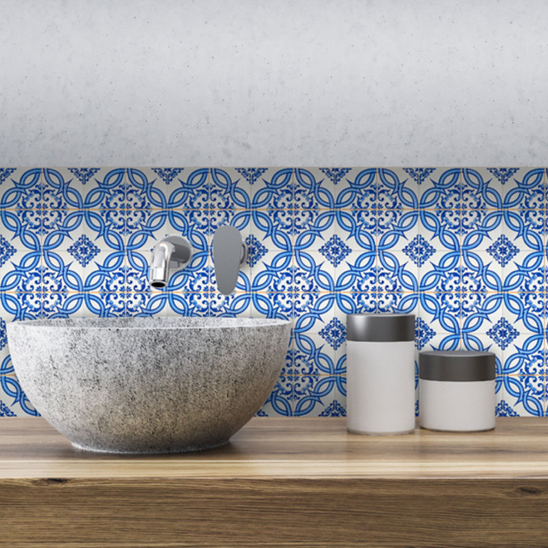 4'' W x 4'' L Vinyl Peel and Stick Mosaic Tile