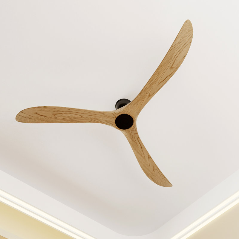 Ventilateur de plafond, Bois beige, 72 po de largeur