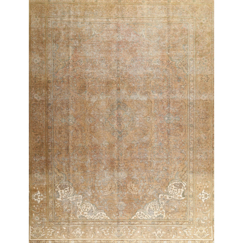 Tapis beige en laine Kint, Rond 8 pi