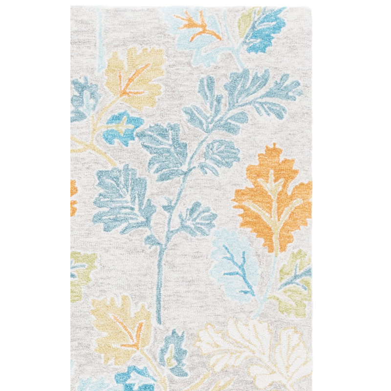 Jardin Hand Tufted Wool;Cotton Floral Indoor Rug, Rectangle 9' x 12'