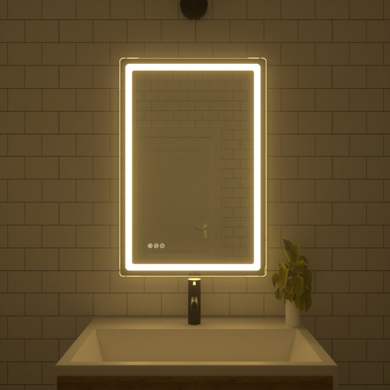 Miroir de salle de bain Daiga, 36 po x 24 po, Rectangle