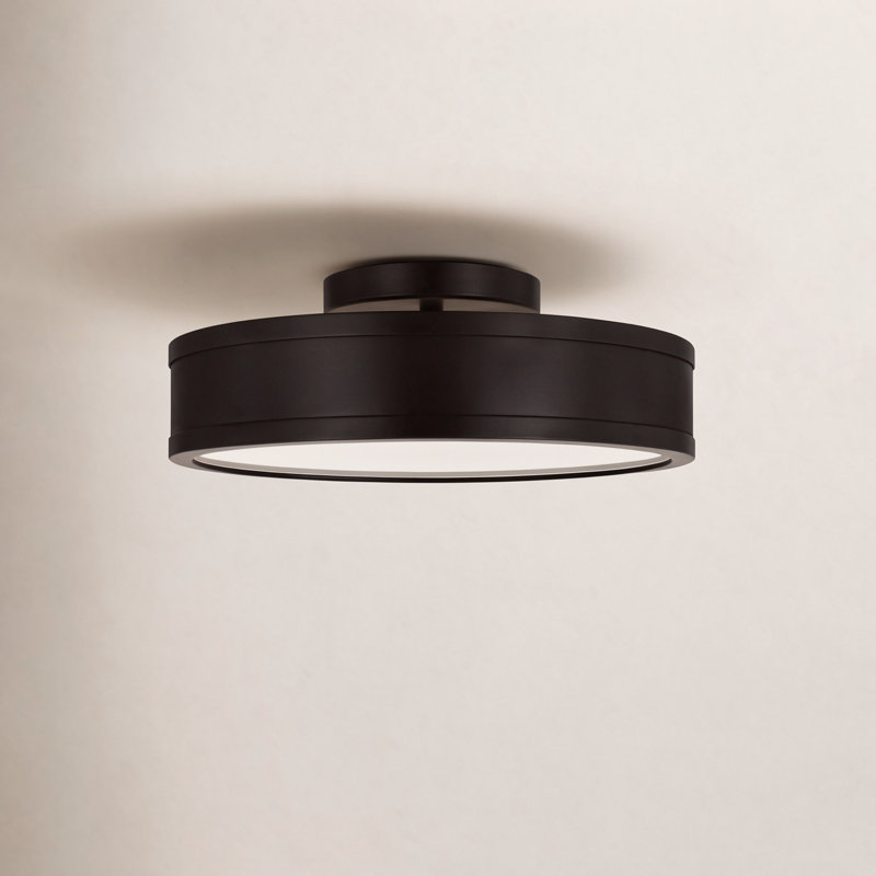 Radcliff rond semi-encastré, H 4 po x l 12 po x P 12 po, Fer vieilli