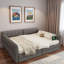 Lit de jour rembourré avec USB et 2 tiroirs-452661542