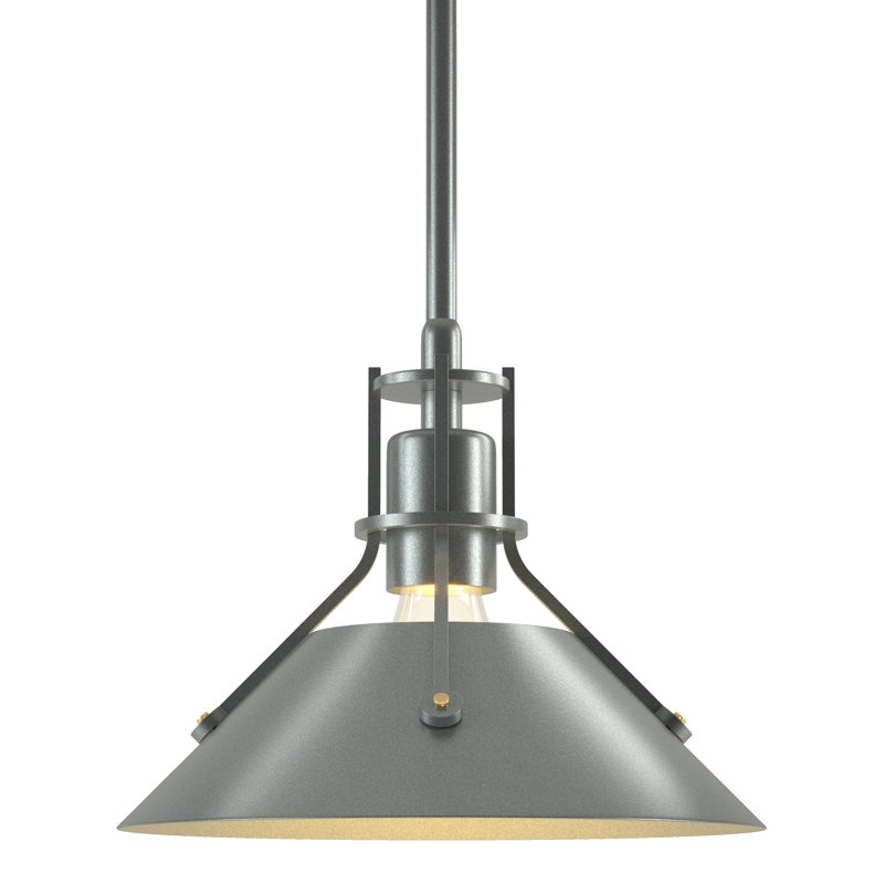 Henry 1 - Light Single Cone Pendant, 54.7'' H X 9.2'' W X 9.2'' D, Oil Rubbed Bronze, Vintage Platinum