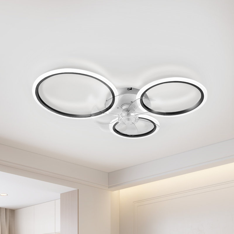 Ceiling Fan with LED Lights, Black