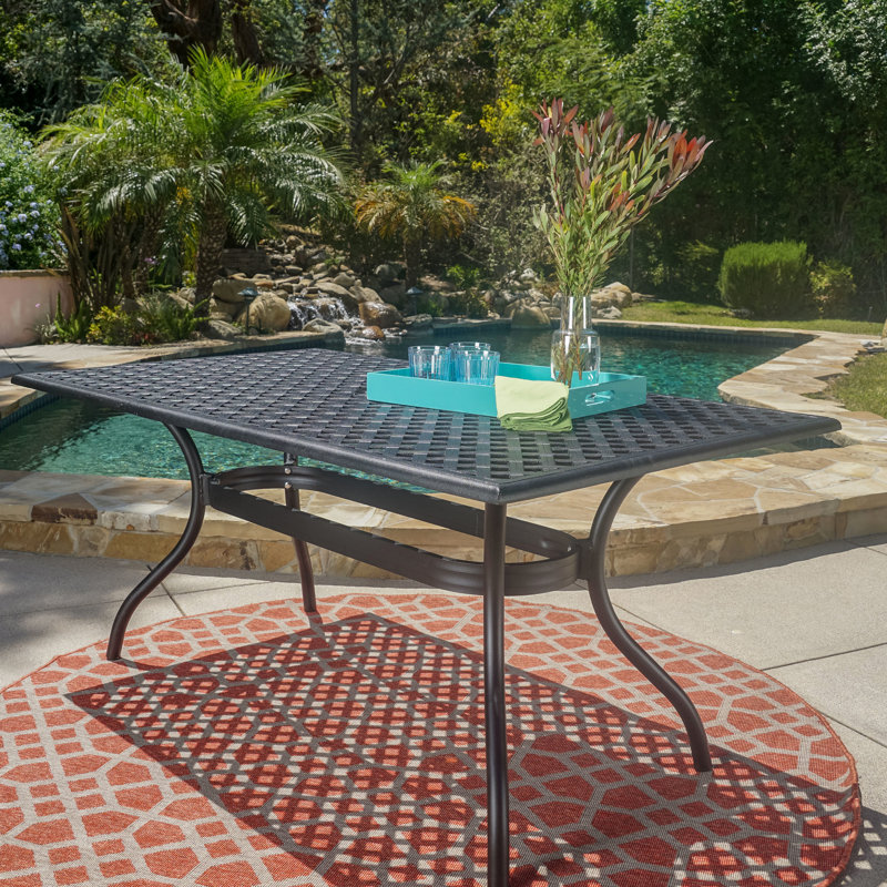 Table rectangulaire pour l'extérieur en aluminium