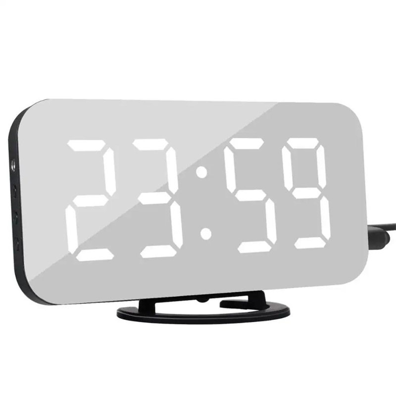 Gladwyn Digital Acrylic Electric Tabletop Clock, Black