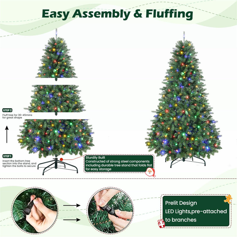6' H Lighted Artificial Christmas Tree