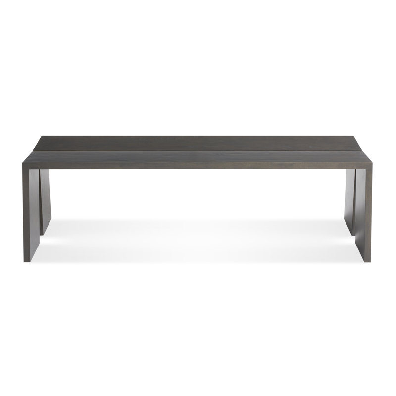 Amicable Solid Wood Dining Bench, Walnut, 17.5" H x 60" W  x 17.1" D