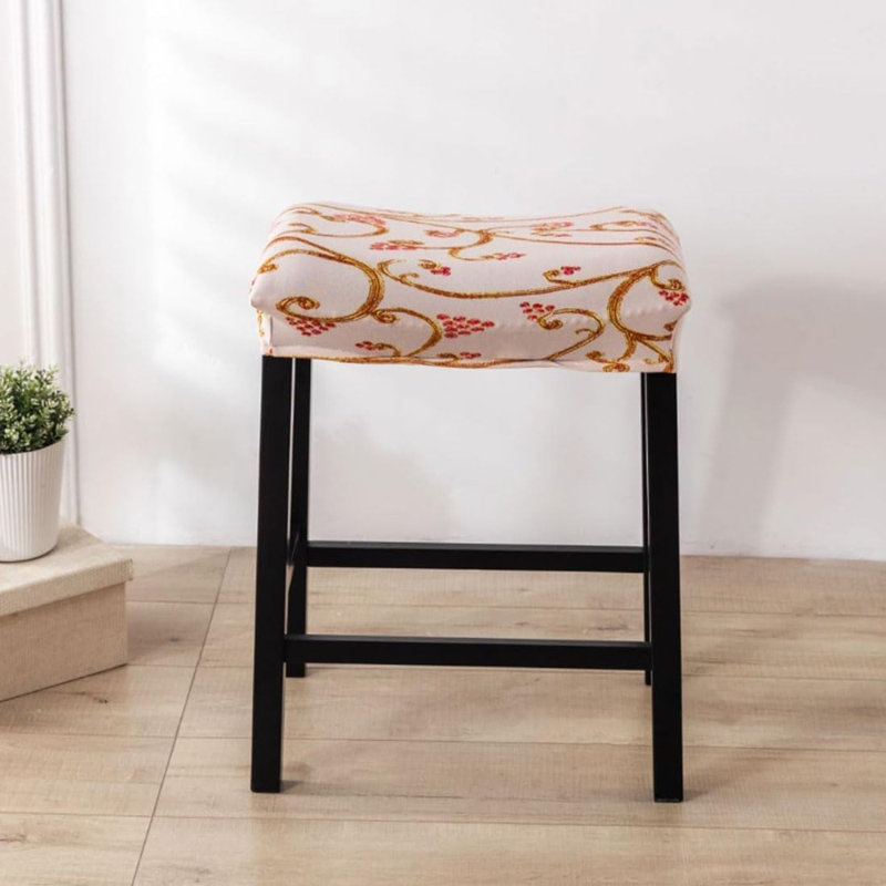 Bar Stool Cover Rectangle Set Of 4 Printed Stretch Counter Height Bar Stools Slipcovers Saddle Stool Slipcover Bench Seat Protector Backless Bar Stools Covers For Kitchen Counter