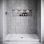 Base de douche en alcôve en acrylique mat avec drain central 60 po x 36 po Streamline Streamline-118934408