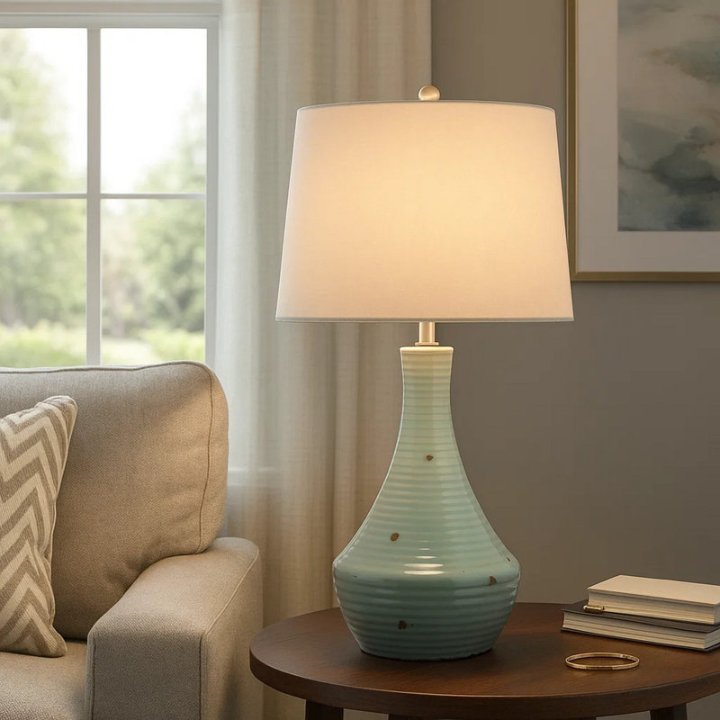 Lampe de table bleue 28,25 po Ayalisse