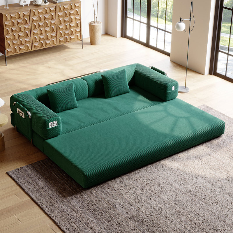 Boneless Living Room Sofa, Convertible Teddy Bear Combination Sofa Bed, Comes With 2 Pillows, 5-In-1 Design, Couple Sofa, Small Space Two-Person Sofa, Suitable For Large And Small Living Rooms, Bedrooms, Studies, Lounges, Apartments, And Offices.